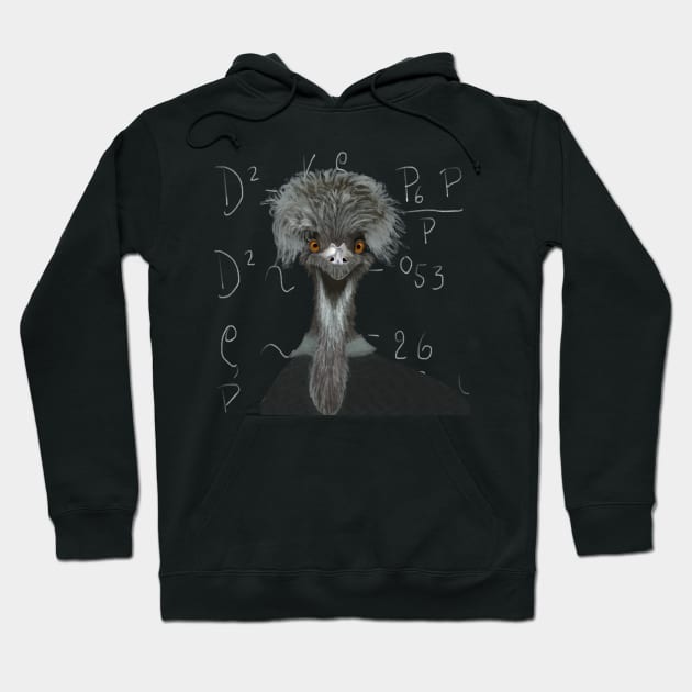 Funny Emu | Einstein | Humorous Gift Hoodie by Suneldesigns